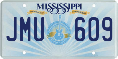 MS license plate JMU609