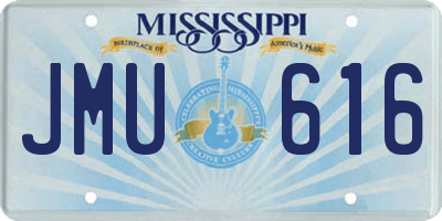 MS license plate JMU616