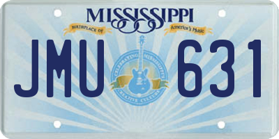 MS license plate JMU631