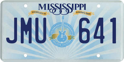 MS license plate JMU641