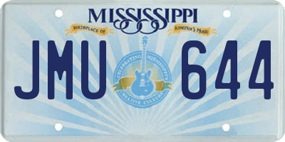 MS license plate JMU644