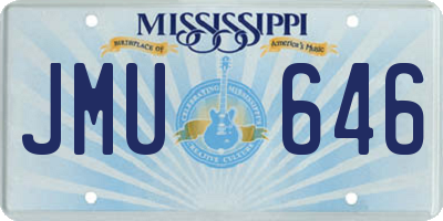 MS license plate JMU646