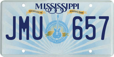 MS license plate JMU657