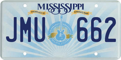 MS license plate JMU662