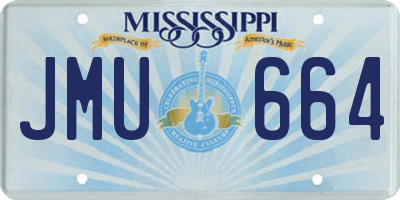 MS license plate JMU664
