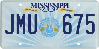 MS license plate JMU675
