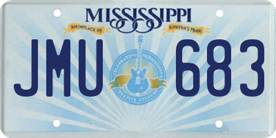 MS license plate JMU683