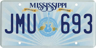MS license plate JMU693