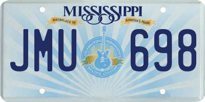 MS license plate JMU698