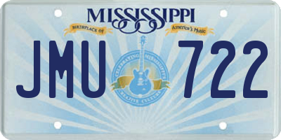 MS license plate JMU722
