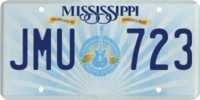 MS license plate JMU723