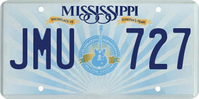 MS license plate JMU727