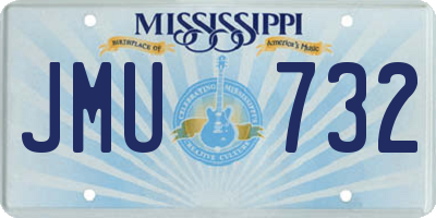 MS license plate JMU732