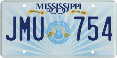 MS license plate JMU754