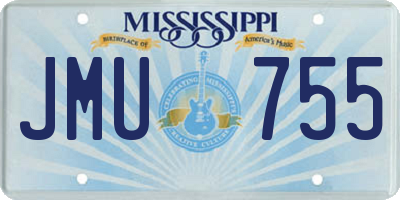 MS license plate JMU755
