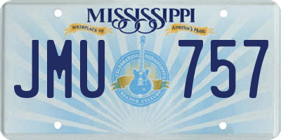 MS license plate JMU757