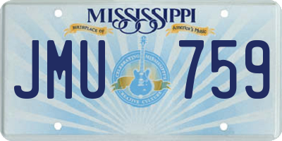 MS license plate JMU759