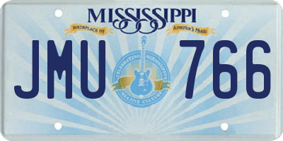 MS license plate JMU766