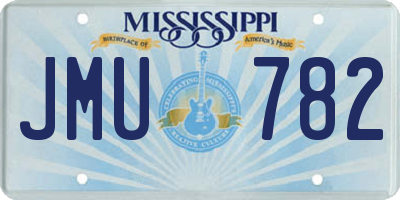 MS license plate JMU782