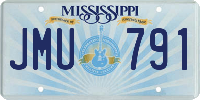 MS license plate JMU791