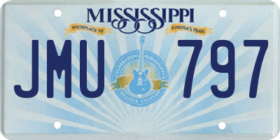 MS license plate JMU797