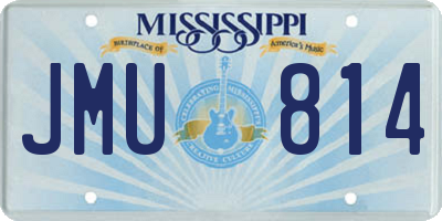 MS license plate JMU814