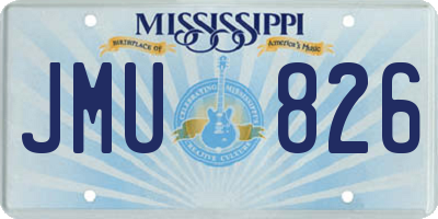 MS license plate JMU826
