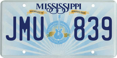 MS license plate JMU839