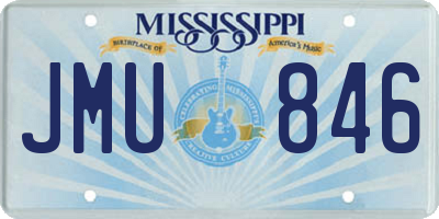 MS license plate JMU846