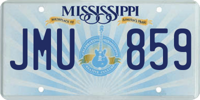 MS license plate JMU859