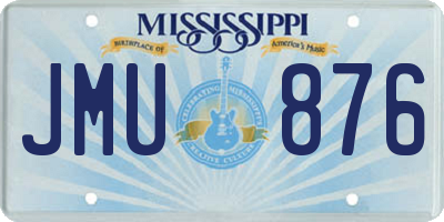MS license plate JMU876