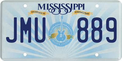 MS license plate JMU889