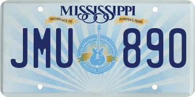 MS license plate JMU890