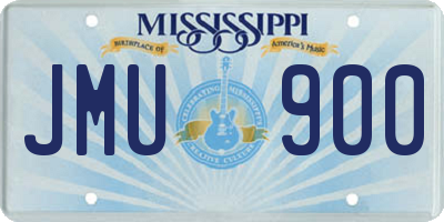 MS license plate JMU900