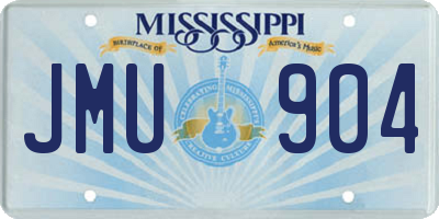 MS license plate JMU904