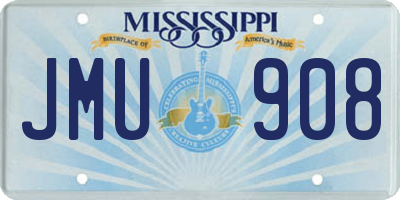 MS license plate JMU908