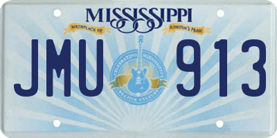 MS license plate JMU913