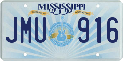 MS license plate JMU916