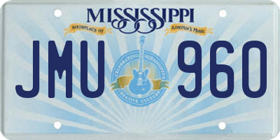 MS license plate JMU960
