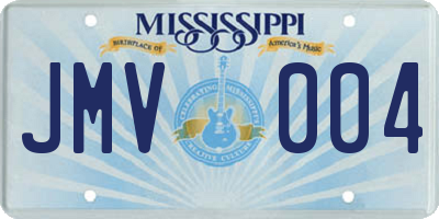 MS license plate JMV004
