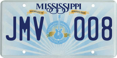 MS license plate JMV008