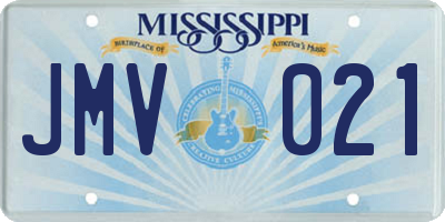 MS license plate JMV021