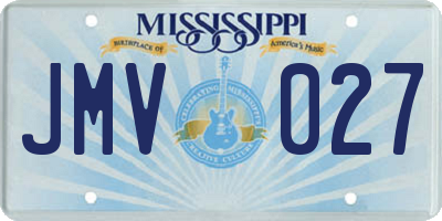 MS license plate JMV027
