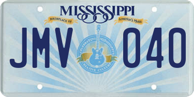MS license plate JMV040