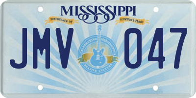 MS license plate JMV047