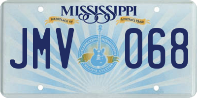 MS license plate JMV068