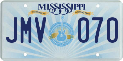 MS license plate JMV070