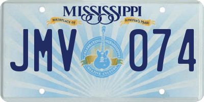 MS license plate JMV074