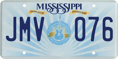 MS license plate JMV076