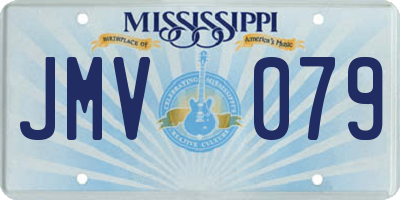 MS license plate JMV079